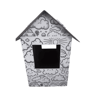 Grand Playhouse - Grand Playhouse is an eco-friendly coloring house made of 5-ply corrugated cardboard. Available in several variants.